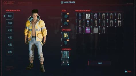 cyberpunk 2077 outfit ideas